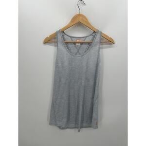 Lucy Tank Women‎ Large Gray Striped Racerback Lucytech workout training Running